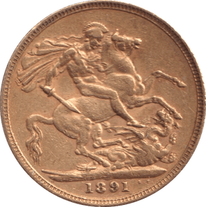 1891 GOLD SOVEREIGN ( GVF ) - SOVEREIGN - Cambridgeshire Coins