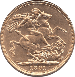 1891 GOLD SOVEREIGN ( GVF ) - SOVEREIGN - Cambridgeshire Coins