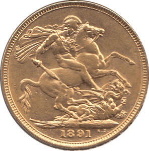 1891 GOLD SOVEREIGN ( VF ) MELBOURNE MINT - SOVEREIGN - Cambridgeshire Coins