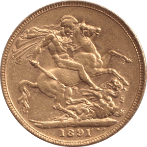 1891 GOLD SOVEREIGN ( VF ) - SOVEREIGN - Cambridgeshire Coins