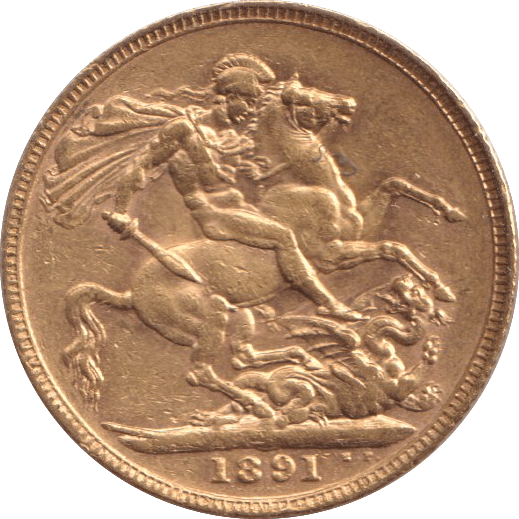 1891 GOLD SOVEREIGN ( VF ) - SOVEREIGN - Cambridgeshire Coins