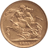 1891 GOLD SOVEREIGN ( VF ) - SOVEREIGN - Cambridgeshire Coins