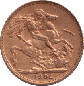 1891 GOLD SOVEREIGN ( VF ) - SOVEREIGN - Cambridgeshire Coins