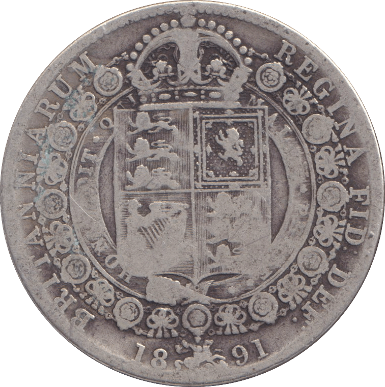 1891 HALFCROWN ( FINE ) 2 - HALFCROWN - Cambridgeshire Coins