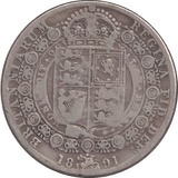 1891 HALFCROWN ( FINE ) - FLORIN - Cambridgeshire Coins