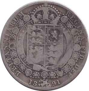 1891 HALFCROWN ( FINE ) - HALFCROWN - Cambridgeshire Coins