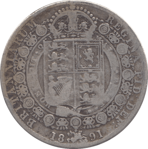 1891 HALFCROWN ( FINE ) - HALFCROWN - Cambridgeshire Coins