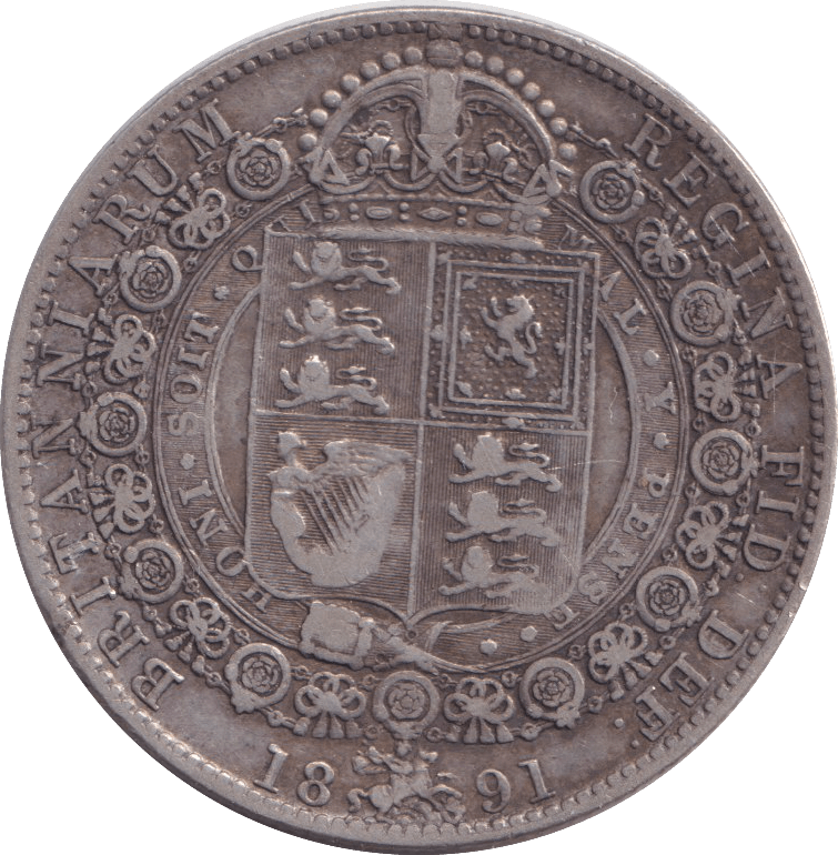 1891 HALFCROWN ( FINE ) - HALFCROWN - Cambridgeshire Coins
