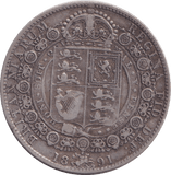 1891 HALFCROWN ( FINE ) - HALFCROWN - Cambridgeshire Coins