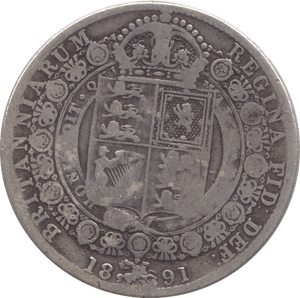 1891 HALFCROWN ( FINE ) - HALFCROWN - Cambridgeshire Coins