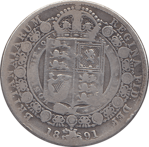 1891 HALFCROWN ( FINE ) - HALFCROWN - Cambridgeshire Coins