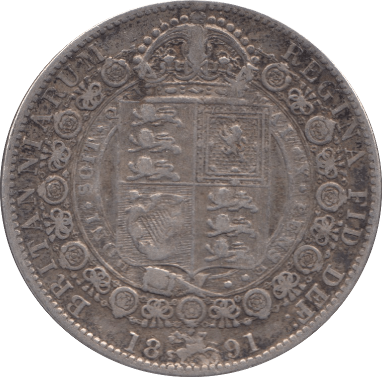 1891 HALFCROWN ( FINE ) - Halfcrown - Cambridgeshire Coins