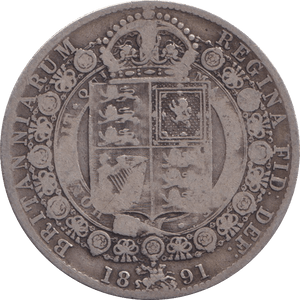 1891 HALFCROWN ( FINE ) - HALFCROWN - Cambridgeshire Coins
