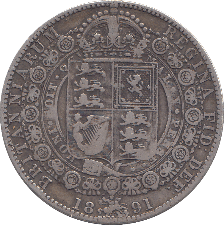 1891 HALFCROWN ( FINE ) - HALFCROWN - Cambridgeshire Coins