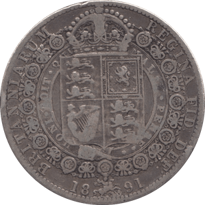 1891 HALFCROWN ( FINE ) - HALFCROWN - Cambridgeshire Coins