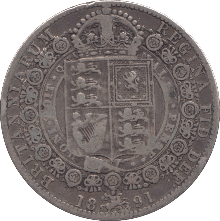 1891 HALFCROWN ( FINE ) - HALFCROWN - Cambridgeshire Coins