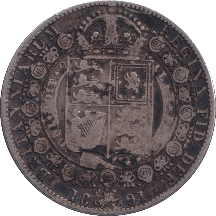 1891 HALFCROWN ( GF ) - HALFCROWN - Cambridgeshire Coins