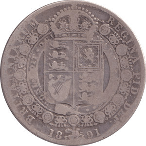 1891 HALFCROWN ( NF ) - Halfcrown - Cambridgeshire Coins