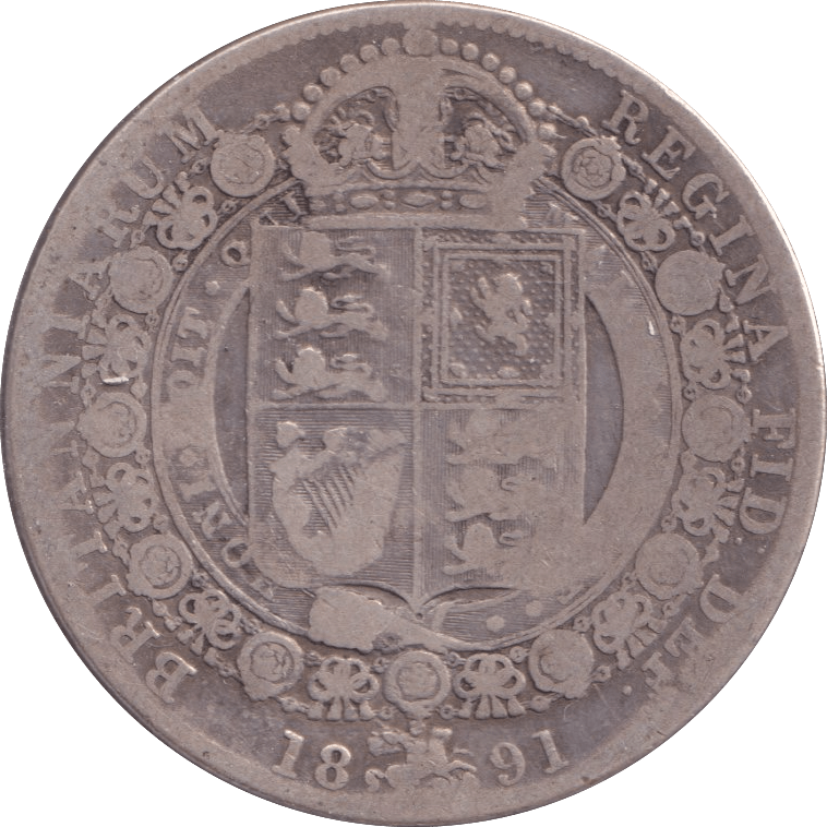 1891 HALFCROWN ( NF ) - Halfcrown - Cambridgeshire Coins