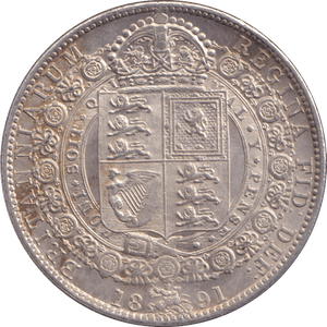 1891 HALFCROWN ( UNC ) - HALFCROWN - Cambridgeshire Coins