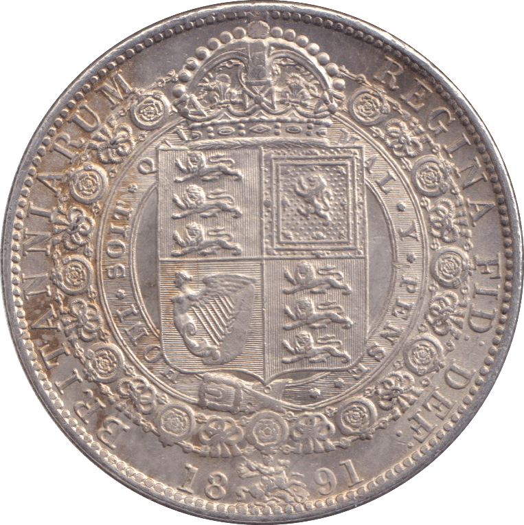1891 HALFCROWN ( UNC ) - HALFCROWN - Cambridgeshire Coins