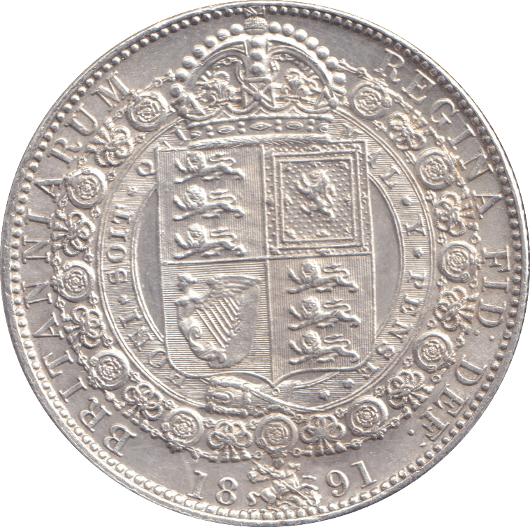 1891 HALFCROWN ( UNC ) - HALFCROWN - Cambridgeshire Coins