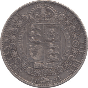 1891 HALFCROWN ( VF ) - HALFCROWN - Cambridgeshire Coins