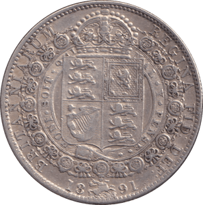1891 HALFCROWN ( VF ) - WORLD COINS - Cambridgeshire Coins