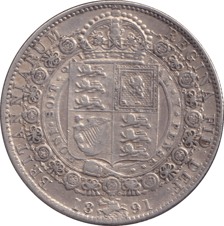 1891 HALFCROWN ( VF ) - WORLD COINS - Cambridgeshire Coins