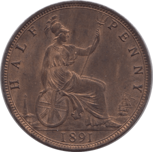 1891 HALFPENNY ( BU ) - Halfpenny - Cambridgeshire Coins