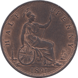 1891 HALFPENNY ( EF ) - HALFPENNY - Cambridgeshire Coins