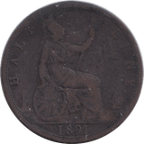 1891 HALFPENNY ( FAIR ) - HALFPENNY - Cambridgeshire Coins