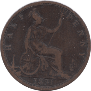 1891 HALFPENNY ( FINE ) - Halfpenny - Cambridgeshire Coins
