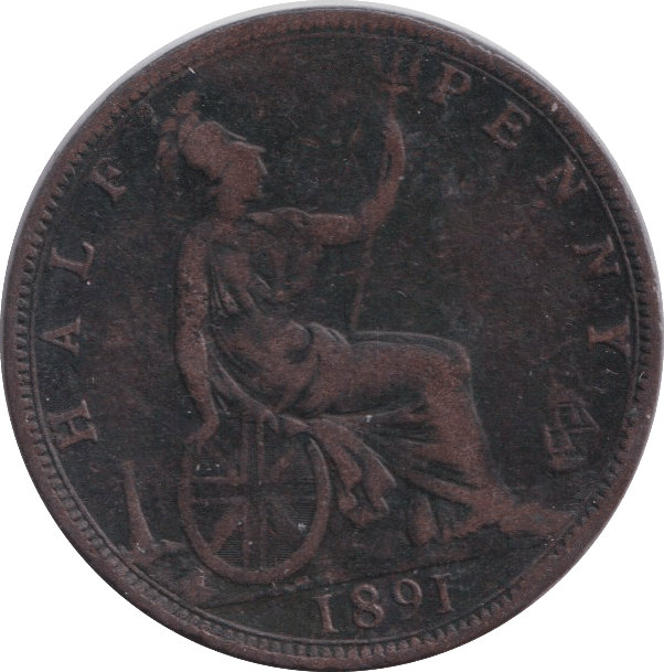 1891 HALFPENNY ( FINE ) - HALFPENNY - Cambridgeshire Coins