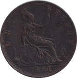 1891 PENNY ( AUNC ) - PENNY - Cambridgeshire Coins