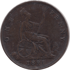 1891 PENNY ( GVF ) - PENNY - Cambridgeshire Coins