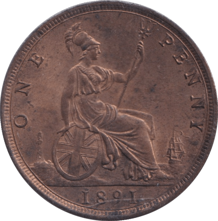 1891 PENNY ( UNC ) - PENNY - Cambridgeshire Coins