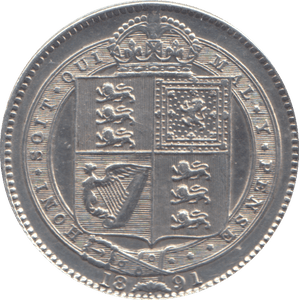 1891 SHILLING ( EF ) - SHILLING - Cambridgeshire Coins