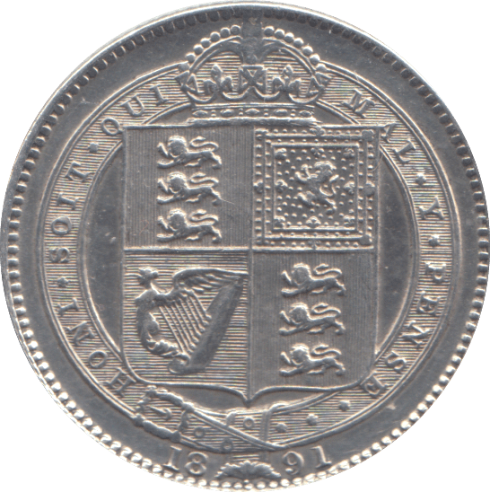 1891 SHILLING ( EF ) - SHILLING - Cambridgeshire Coins