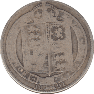 1891 SHILLING ( FINE ) - SHILLING - Cambridgeshire Coins