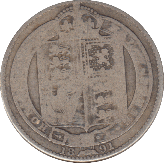 1891 SHILLING ( FINE ) - SHILLING - Cambridgeshire Coins