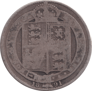 1891 SHILLING ( NF ) - SHILLING - Cambridgeshire Coins