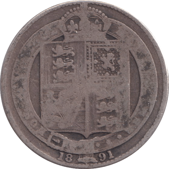 1891 SHILLING ( NF ) - SHILLING - Cambridgeshire Coins