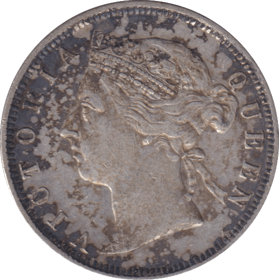 1891 SILVER 20 CENT STRAIT SETTLEMENT - SILVER WORLD COINS - Cambridgeshire Coins