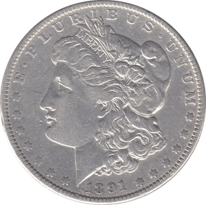 1891 SILVER DOLLAR USA - SILVER WORLD COINS - Cambridgeshire Coins
