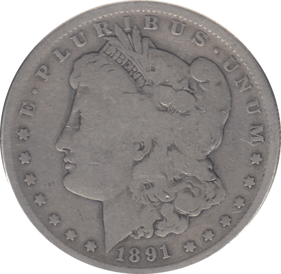 1891 SILVER MORGAN DOLLAR USA NEW ORLEANS - SILVER WORLD COINS - Cambridgeshire Coins