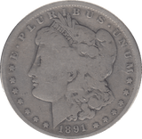 1891 SILVER MORGAN DOLLAR USA NEW ORLEANS - SILVER WORLD COINS - Cambridgeshire Coins
