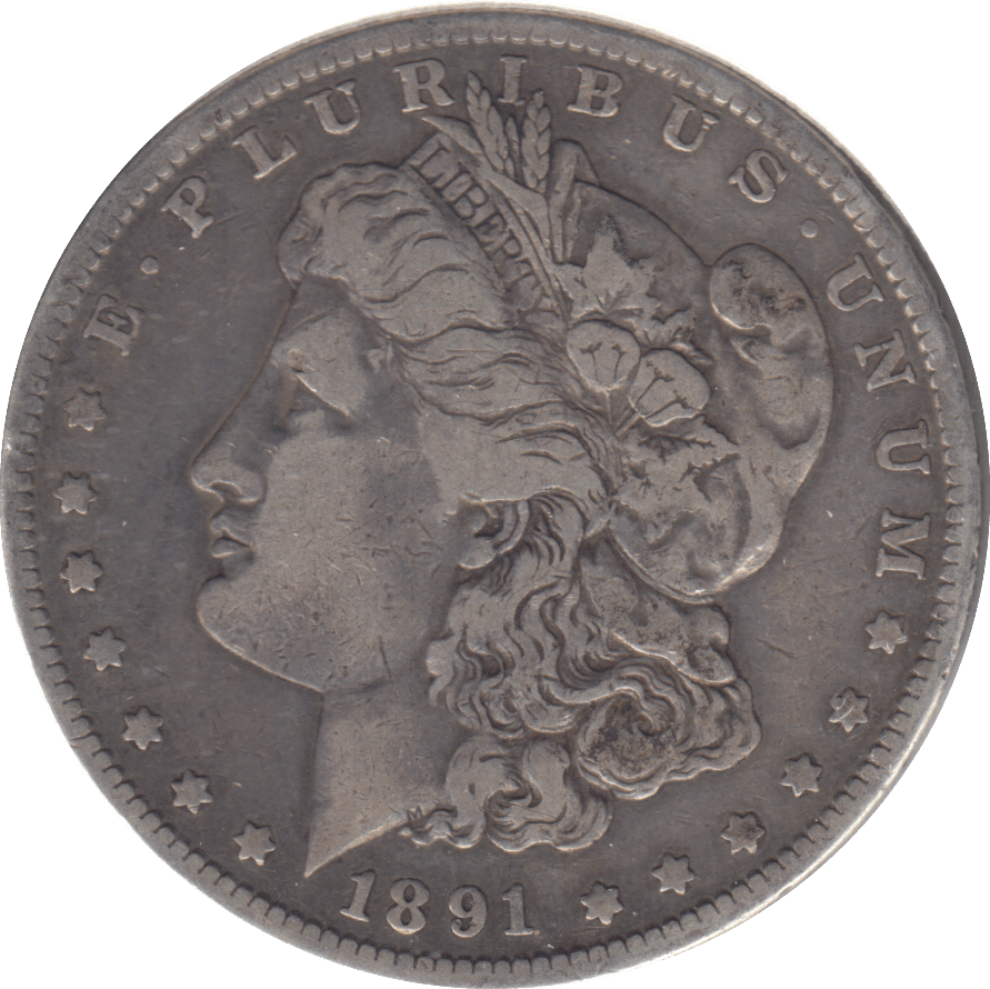 1891 SILVER MORGAN DOLLAR USA SAN FRANCISCO - SILVER WORLD COINS - Cambridgeshire Coins