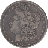 1891 SILVER MORGAN DOLLAR USA SAN FRANCISCO - SILVER WORLD COINS - Cambridgeshire Coins