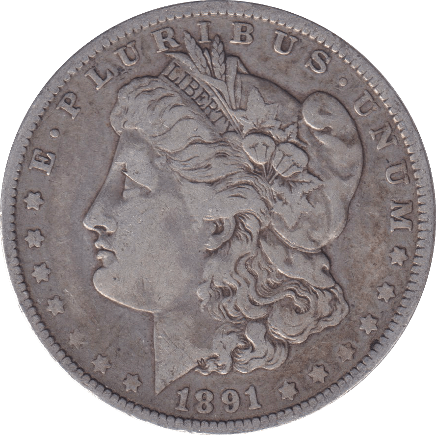 1891 SILVER MORGAN DOLLAR USA - SILVER WORLD COINS - Cambridgeshire Coins